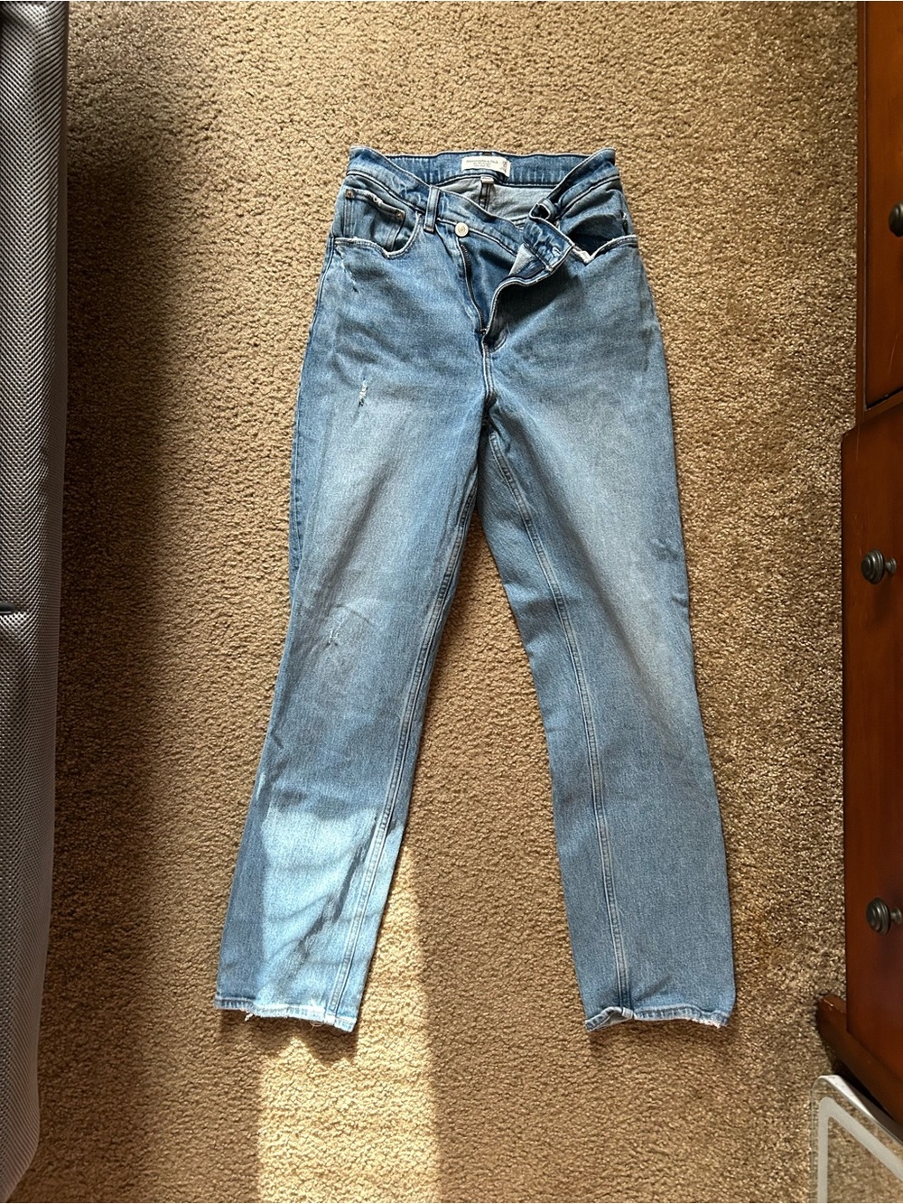 Abercrombie & Fitch Light Blue Straight Leg Jeans